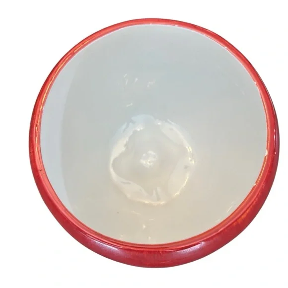 Jay Imports Red Apple Cookie Jar Canister 9” Ceramic Porcelain has Chip on Lid - Picture 5 of 7